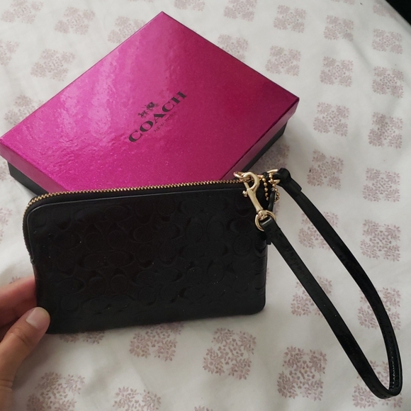 Black Coach Wristlet - Picture 3 of 5
